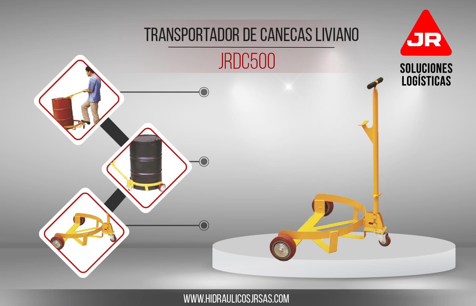 Transportador de Canecas Liviano Ref. JRDC5OO