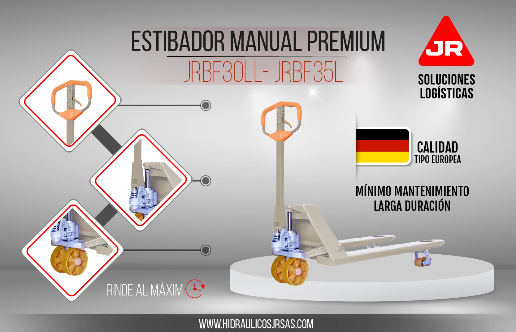 Estibador Manual Premium JRBF30LL - JRBF35L